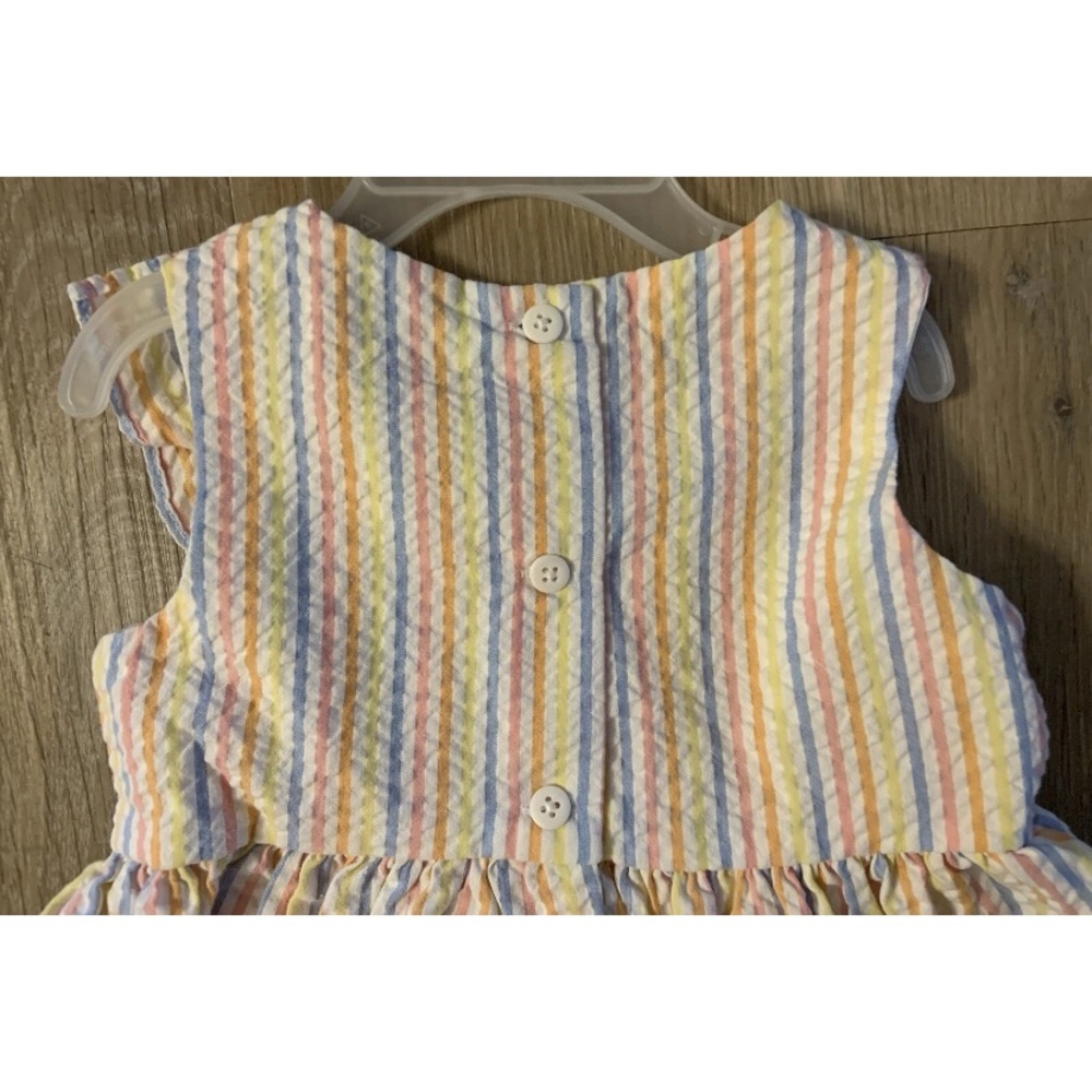 (NWT) Good Lad Girl’s Size 2T Blue & Pink Ruffled Tiered Sundress With Flowers - Picture 7 of 8